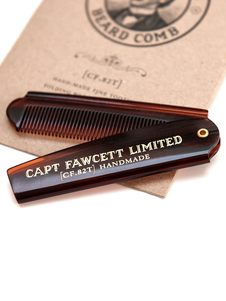 Captain Fawcett Folding Pocket Beard Comb CF.82T - Image 1 of 3