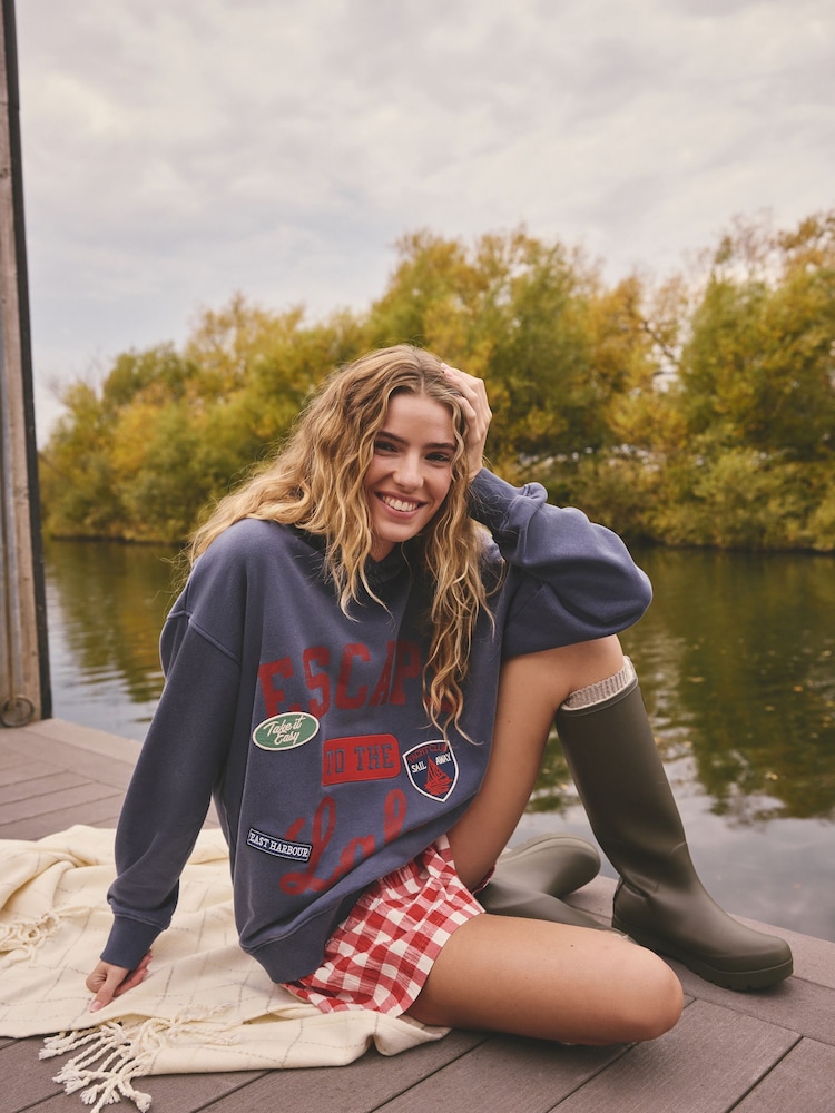 Denim Blue Graphic Hoodie - Image 2 of 5