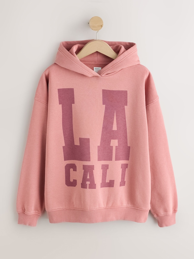 Mauve Purple Graphic Hoodie - Image 1 of 3