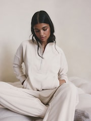 بيج فاتح - سترة فليس بنصف سحاب - صورة 1 من 10