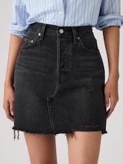 Levi's Rebel Black Deconstructed Denim Skirt - Image 3 of 7