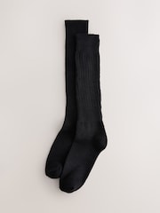 Black Longline Slouchy Socks 1 Pack - Image 5 of 7