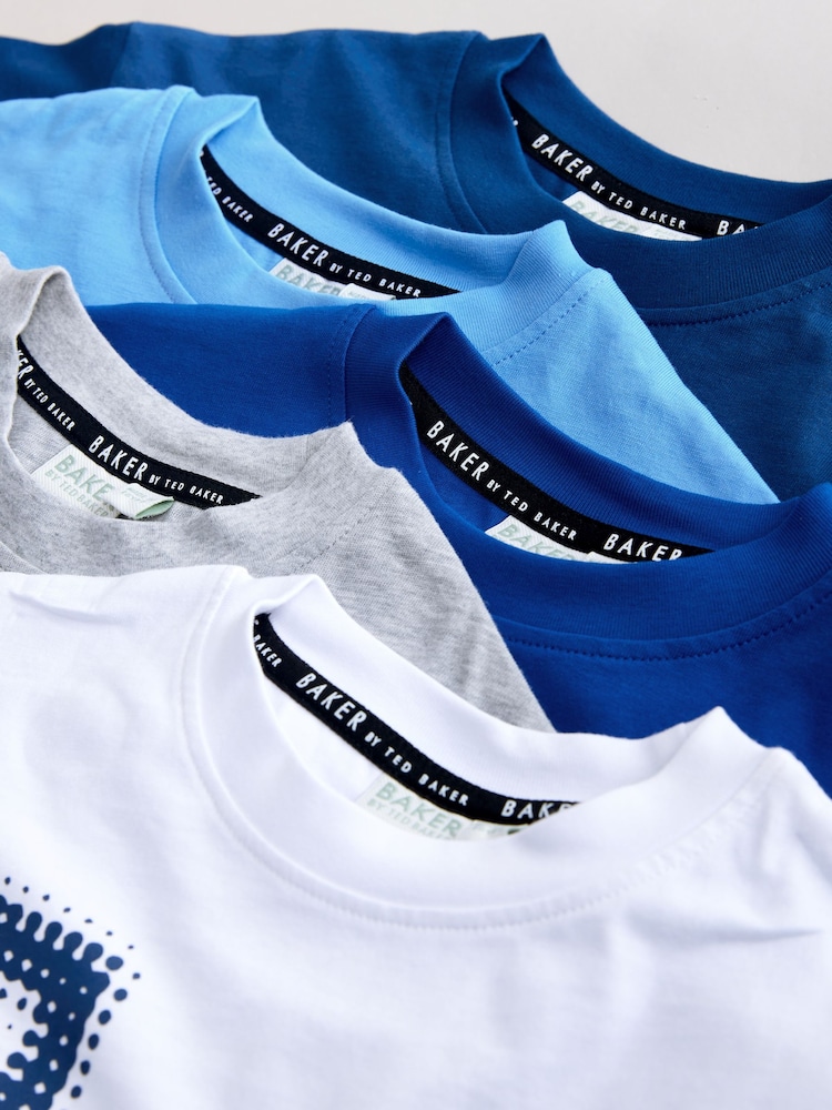 Baker by Ted Baker Graphic Print T-Shirts 5 Pack - Image 9 of 9