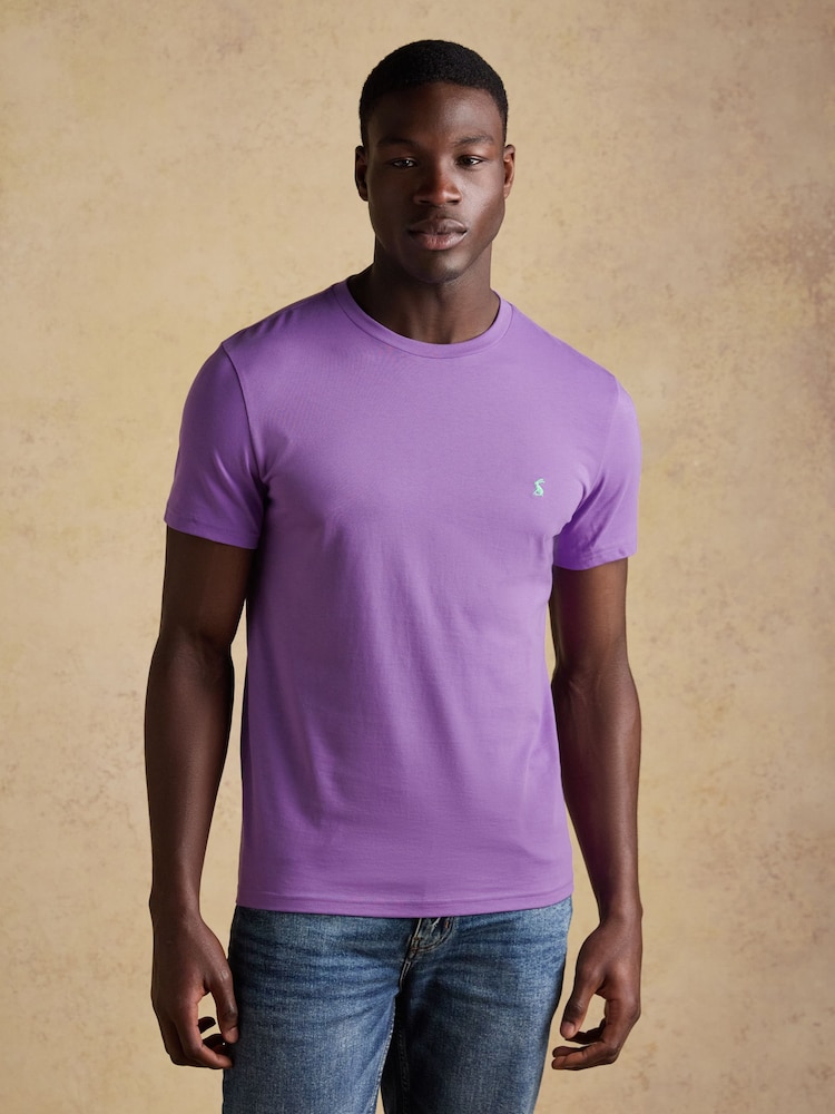 Joules Everyday Purple Classic Fit Cotton T-Shirt - Image 1 of 7