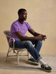 Joules Everyday Purple Classic Fit Cotton T-Shirt - Image 3 of 7