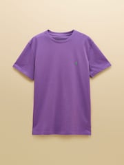 Joules Everyday Purple Classic Fit Cotton T-Shirt - Image 7 of 7