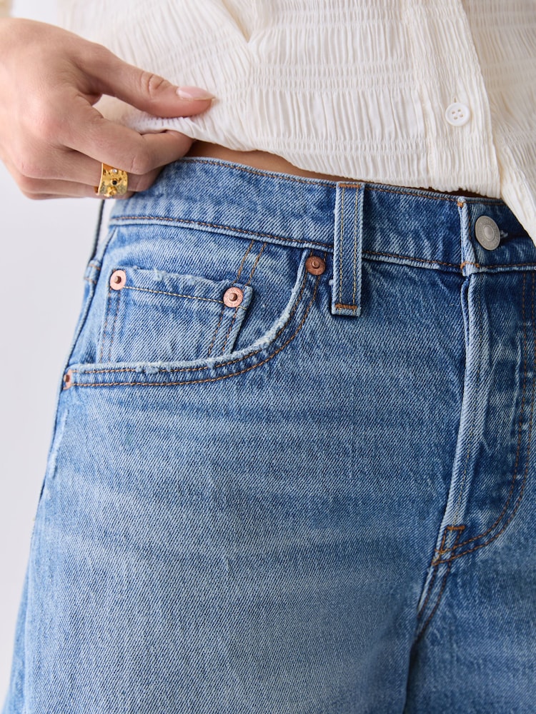 Levi's® Light Blue 501 Curve Shorts - Image 7 of 7