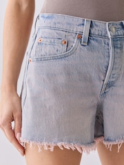 Levi's® Light Blue Denim 501 Curve Shorts - Image 6 of 7