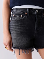 Levi's® Dark Blue 501 Curve Shorts - Image 4 of 5