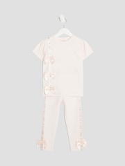 River Island – T-Shirt-Set mit Schleife mit Markendesign für Mädchen - Bild 3 von 5