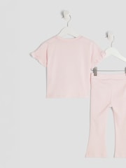 River Island Pink Girls Heart Bow Leggings Set - Image 5 of 9
