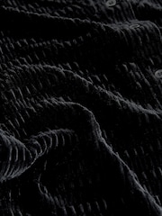 Black Velvet Long Sleeve Shirred Cardigan - Image 2 of 3