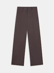TALA Brown Heavyweight Linen Tailored Wide Leg Trousers - Image 3 of 3