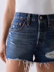 Levi's® Mid Blue 501® Original 100% Cotton Shorts - Image 5 of 6