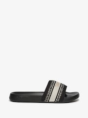 Superdry Black Webbing Interest Pool Sliders - Image 1 of 7