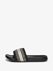 Superdry Black Webbing Interest Pool Sliders - Image 2 of 7