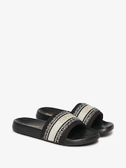 Superdry Black Webbing Interest Pool Sliders - Image 3 of 7