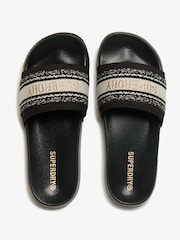 Superdry Black Webbing Interest Pool Sliders - Image 5 of 7