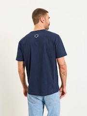 FatFace Navy Beatles Graphic T-Shirt - Image 2 of 6