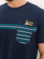 FatFace Navy Beatles Graphic T-Shirt - Image 4 of 6