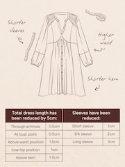 FatFace Livvy Plum Purple Spriggy Ditsy Petite Midi Dress - Image 8 of 8