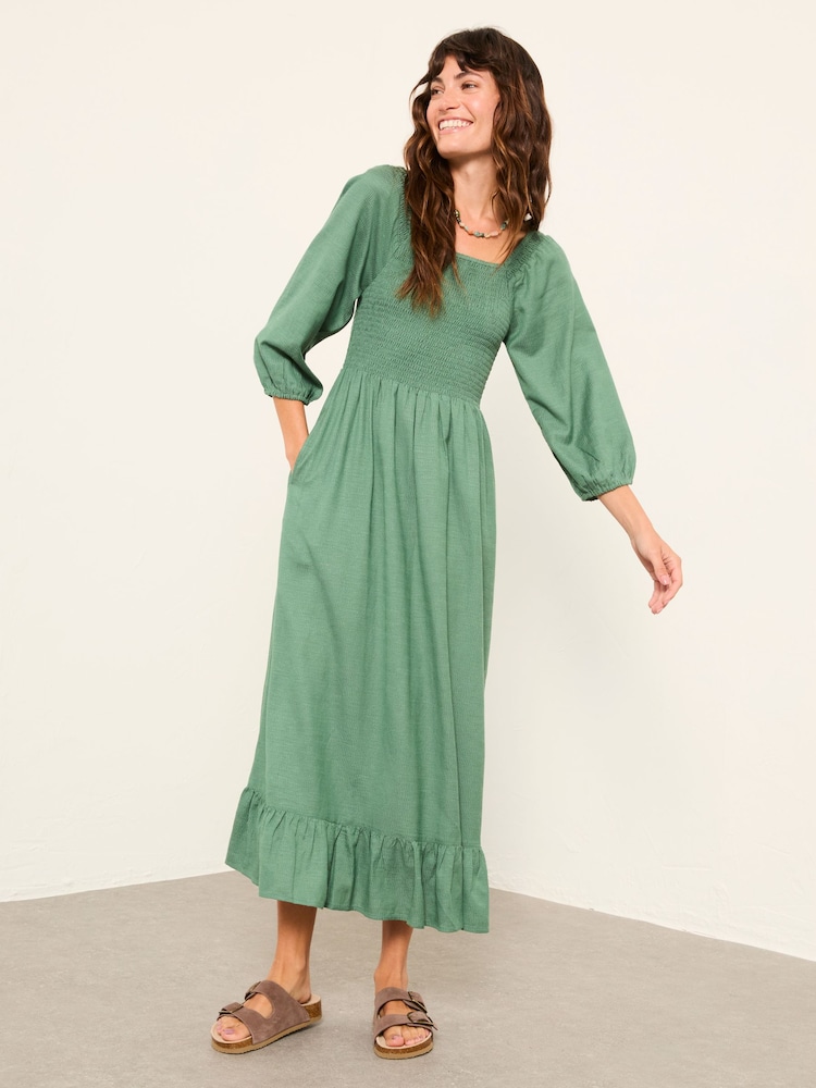 FatFace Adele Green Petite Midi Dress - Image 1 of 6 FatFace Adele Green Petite Midi Dress - Image 1 of 6