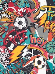 Origin Murals Red Sports Graffiti Matte Non Woven A3 Mural Sample - Image 1 of 1