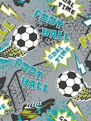 Origin Murals Grey Graphic Print Pixel Footballs Matte Non Woven A3 Mural Sample - Image 1 of 2