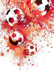 Origin Murals Red Football Splash Matte Non Woven A3 Mural Sample - Image 1 of 1