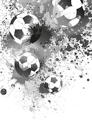 Origin Murals Grey Football Splash Matte Non Woven A3 Mural Sample - Image 1 of 1