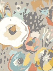 Origin Murals Grey Abstract Floral Print Matte Non Woven A3 Mural Sample - Image 1 of 2