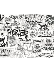 Origin Murals Black and White Mono Graffiti Matte Non Woven A3 Mural Sample - Image 2 of 2