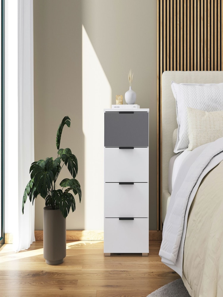 Rauch Alpine White Bayla 4 Drawer Chest - Image 1 of 4