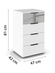 Rauch Alpine White Bayla 4 Drawer Chest - Image 4 of 4