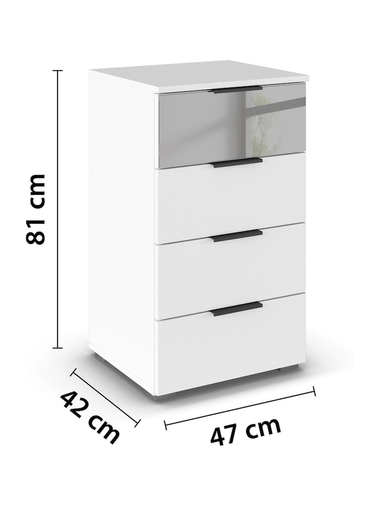 Rauch Alpine White Bayla 4 Drawer Chest - Image 4 of 4