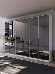 Rauch Alpine White Bayla Mirror Semi Fitted 6 Door Wardrobe - Image 1 of 6