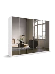 Rauch Alpine White Bayla Mirror Semi Fitted 6 Door Wardrobe - Image 5 of 6