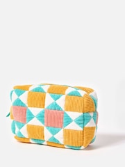Oliver Bonas Yellow Patchwork Corduroy Wash Bag - Image 2 of 4