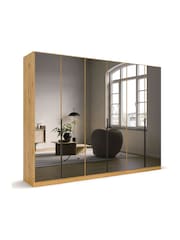 Rauch Artisan Oak Bayla Mirror Semi Fitted 6 Door Wardrobe - Image 3 of 6