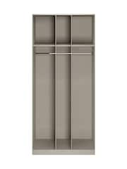 Rauch Alpine White Bayla Mirror Semi Fitted 5 Door Wardrobe - Image 5 of 6