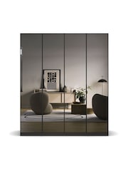 Rauch Metallic Grey Bayla Mirror Semi Fitted 4 Door Wardrobe - Image 2 of 6