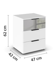 Rauch Alpine White Bayla Bedside Table - Image 4 of 4