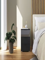 Rauch Metallic Grey Bayla Bedside Table - Image 1 of 4