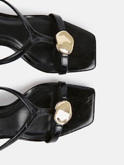 Linzi Black Foolish Strappy Sandals With Gold Accent - Image 5 of 6