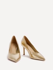 Linzi Gold Classic V-Cut Vamp Court Shoes - Image 3 of 5