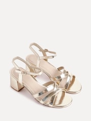 Dourado - de saltoLinzi Flair com tiras cruzadas na frente Sandals - Imagem 2 de 5