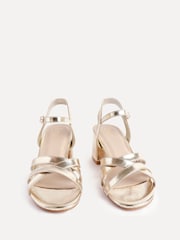 Dourado - de saltoLinzi Flair com tiras cruzadas na frente Sandals - Imagem 4 de 5