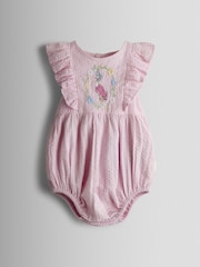 JoJo Maman Bébé Embroidered Romper & Hat Set - Imaginea 3 din 9