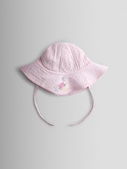 JoJo Maman Bébé Embroidered Romper & Hat Set - Imaginea 5 din 9
