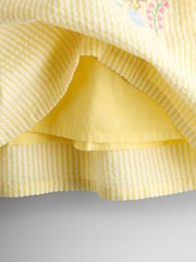 JoJo Maman Bébé Yellow Jemima Puddle-Duck Embroidered Dress & Knicker Set - Image 4 of 4